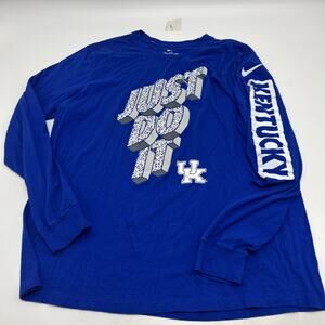 Kentucky Wildcats Shirt Long Sleeve Men’s Size XL Blue Nike Dri Fit JUST DO IT